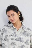 Oversized High-Low Shirt in Animal print