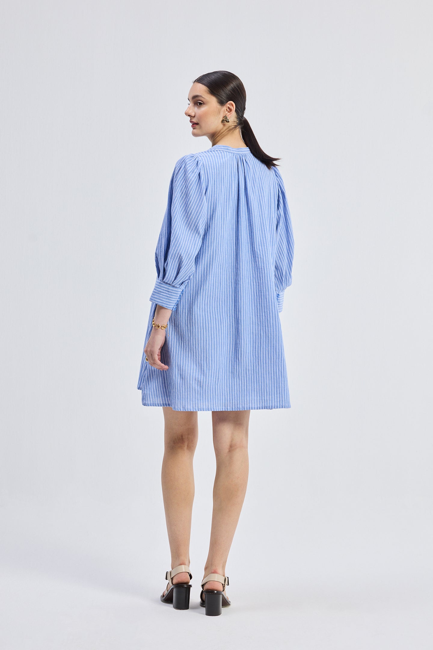 Oversized Tunic Dress with Optional Belt Back