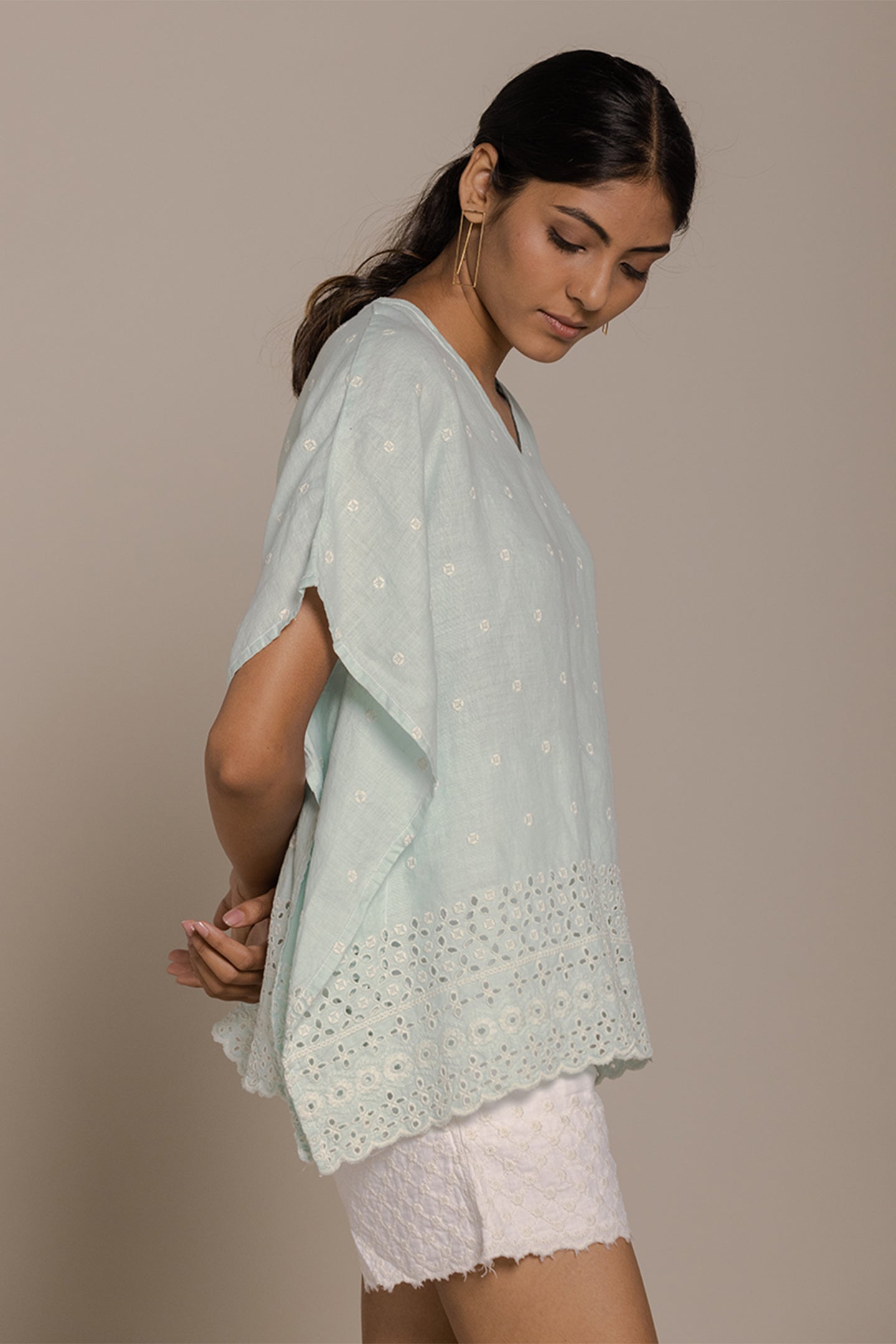 Popsicles & Carousels Mint Kaftan Top 02