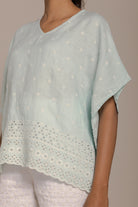 Popsicles & Carousels Mint Kaftan Top 08