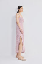 Perfect Floral Maxi with Tapered Straps in Pink