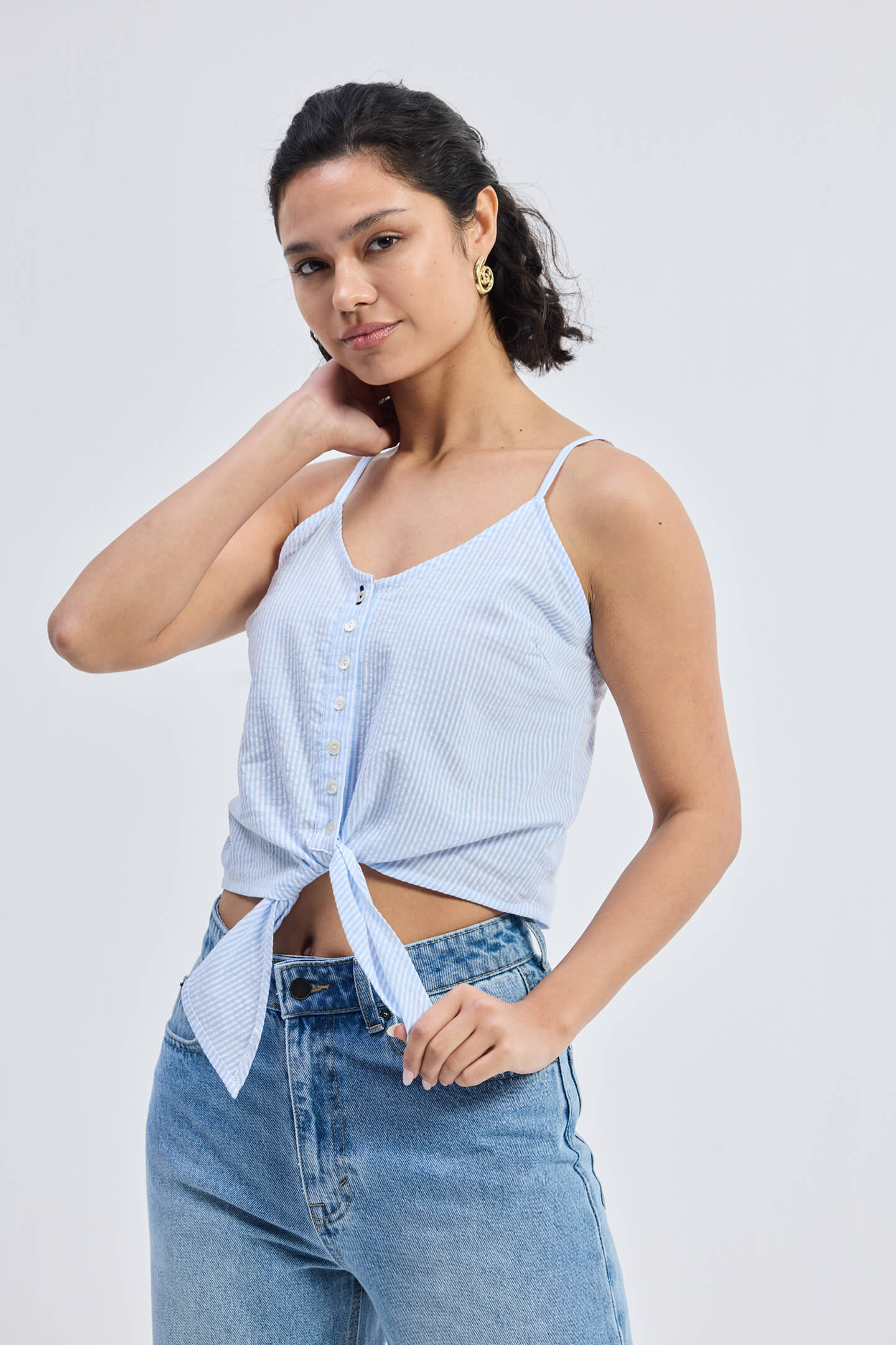 Pool Day Tan Lines in Classic Stripes Moodshot