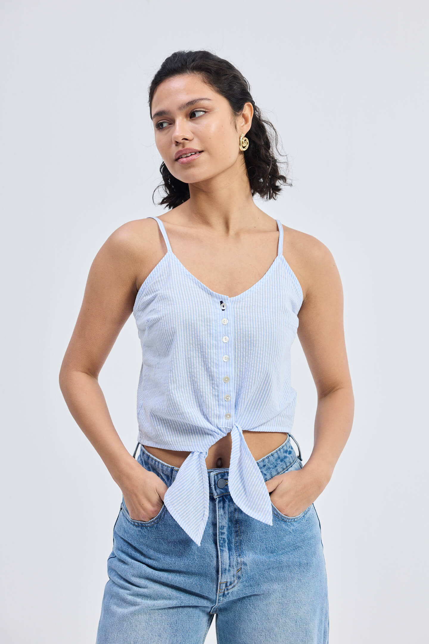 Pool Day Tan Lines in Classic Stripes Front