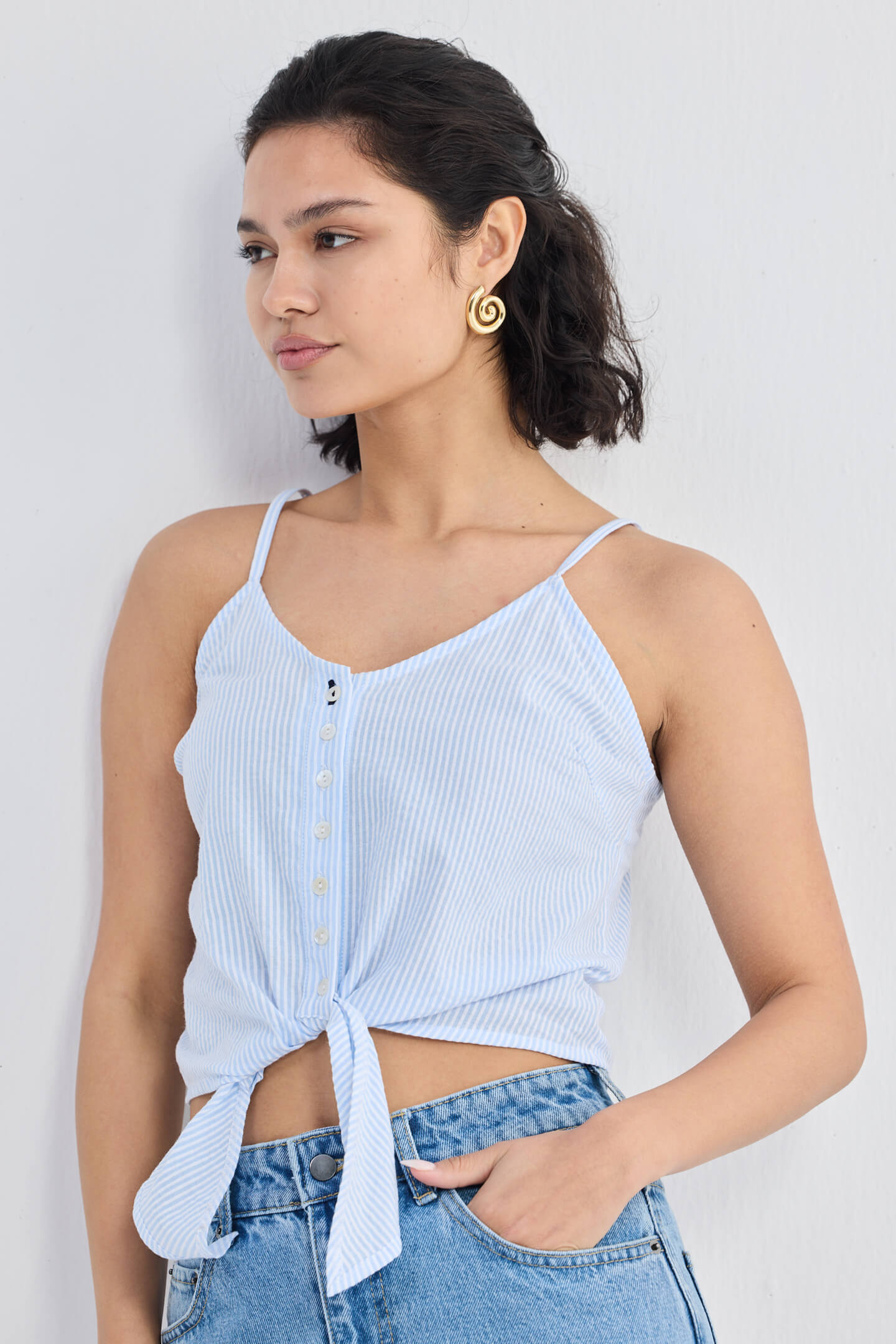 Pool Day Tan Lines in Classic Stripes Closeup