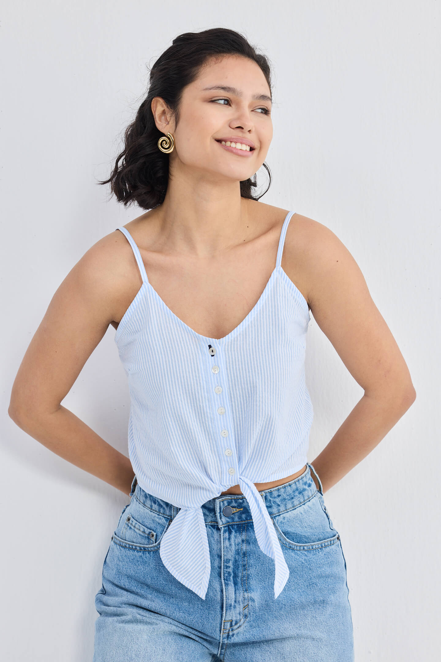 Pool Day Tan Lines in Classic Stripes Closeup