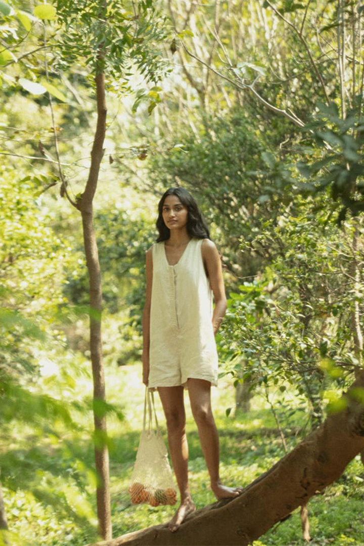 Romp and Play Romper In Sand Beige – Reistor