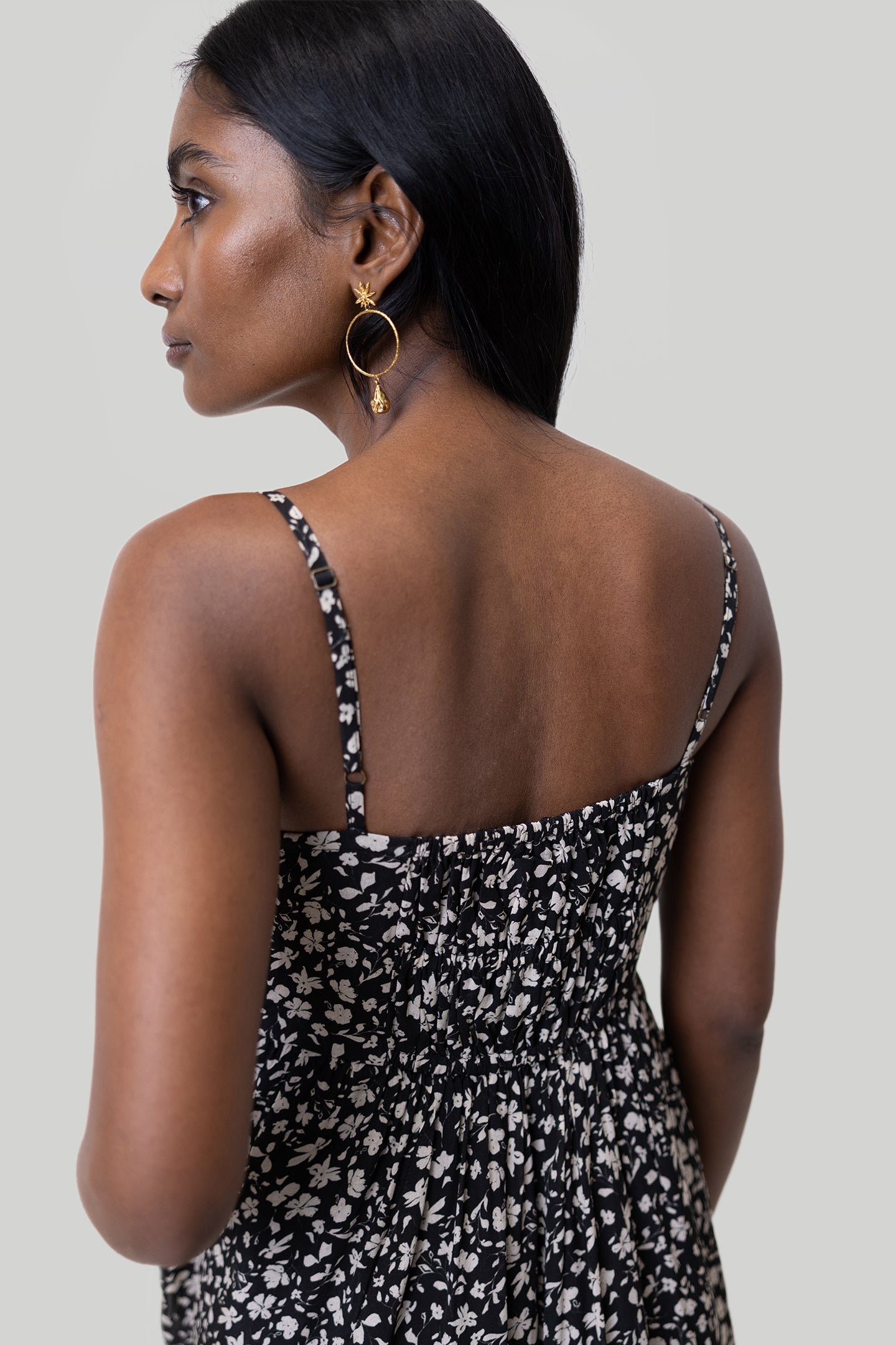 black ruched strappy dress Dancing Queen Strappy Back Ruched Mesh Dress Black