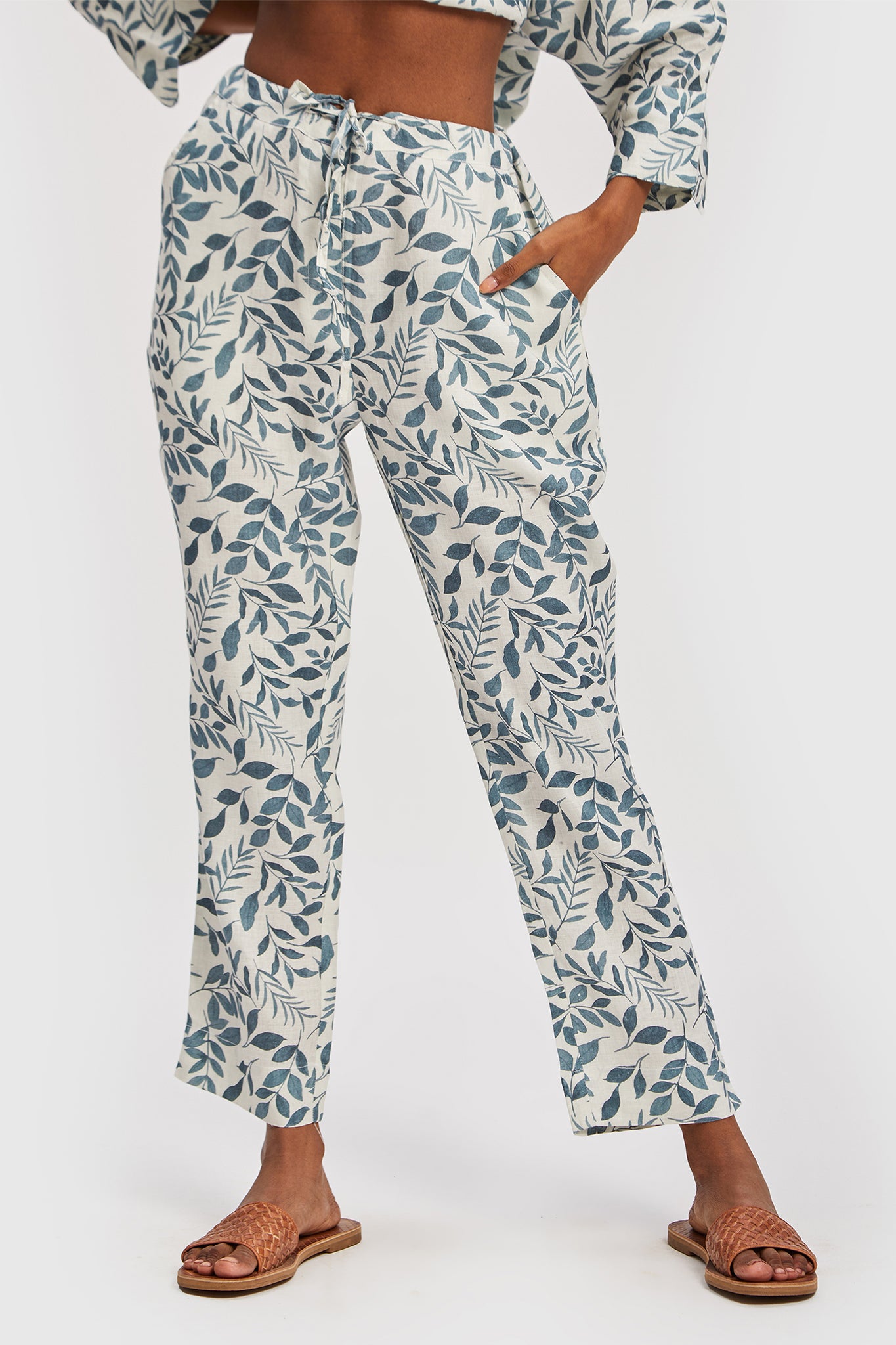 Print Blue Party Pants 02