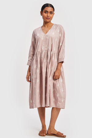 GATHERED EMBROIDERED DRESS 04