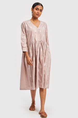 GATHERED EMBROIDERED DRESS 05
