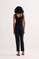 Relaxed Drawstring Jumpsuit in Black