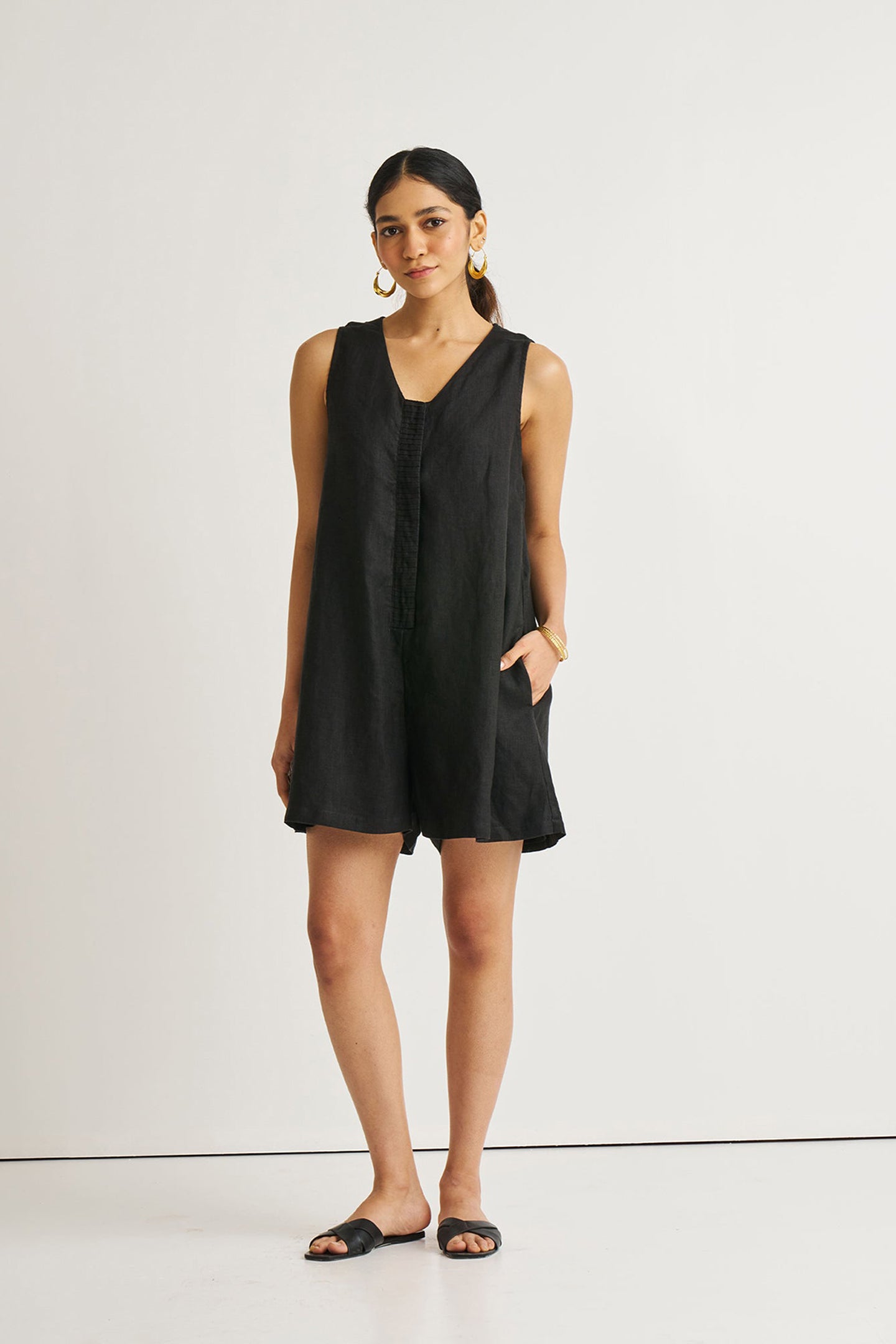 Romp and Play Romper in Black Reistor Romp and Play Romper in Black Reistor
