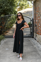 Ruched_Dress_with_Front_Slit_in_Black_9