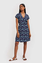 Short Wrap Dress Midnight Florals