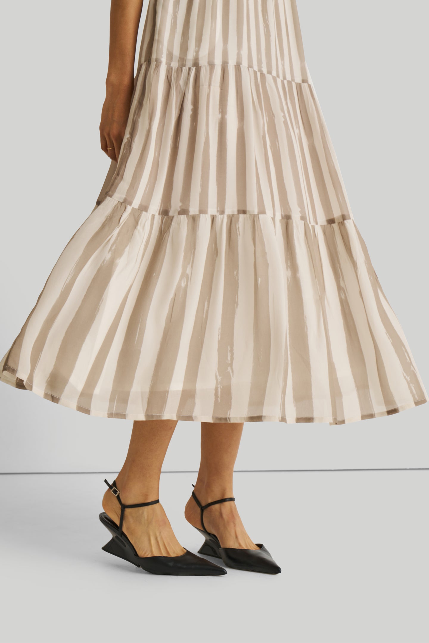 beige & white striped maxi dress product info and reviews Cute Beige Maxi Dress - Striped Maxi Dress - Tie-Strap Maxi Dress