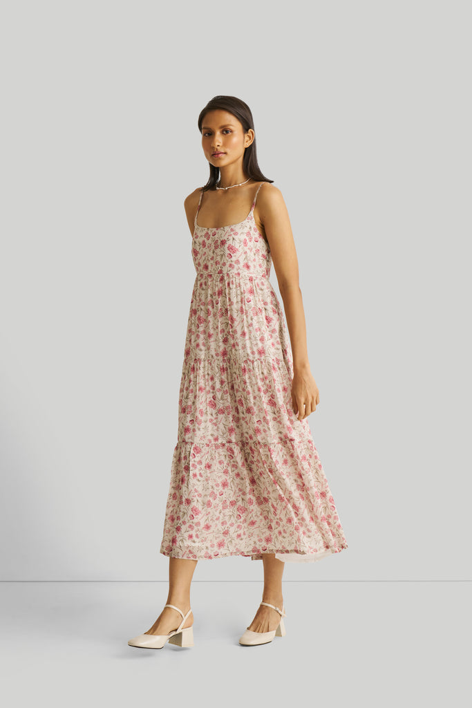 Strappy Tiered Floral Maxi Dress 02