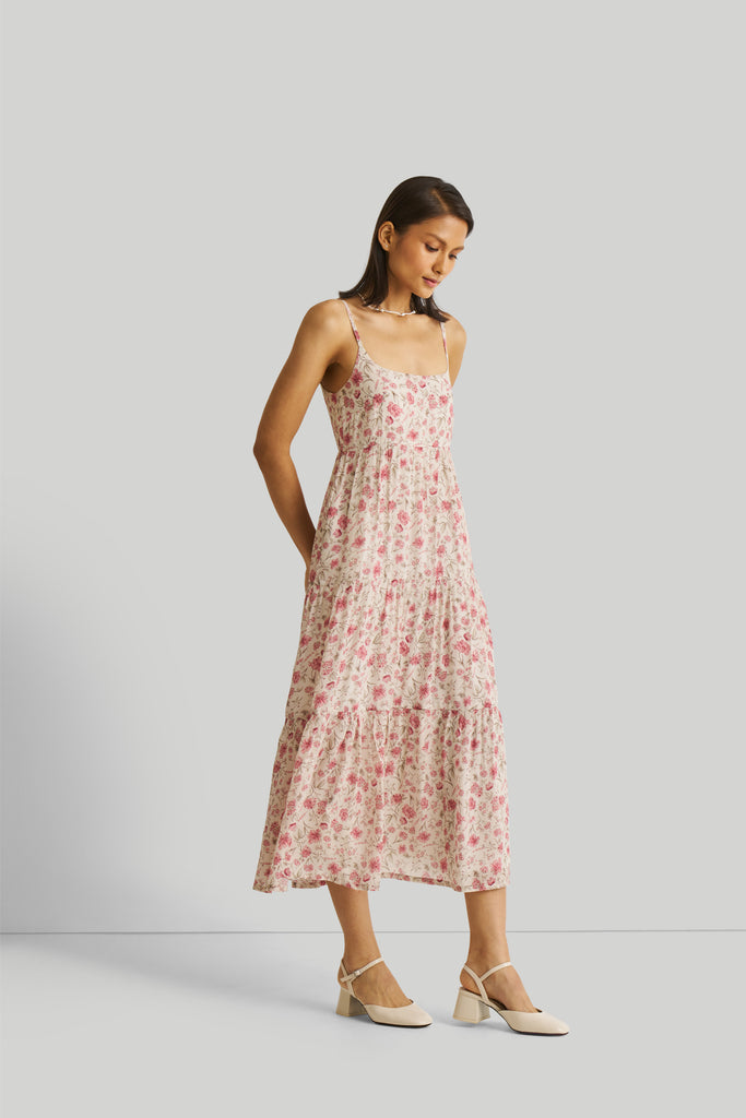 Strappy Tiered Floral Maxi Dress 03