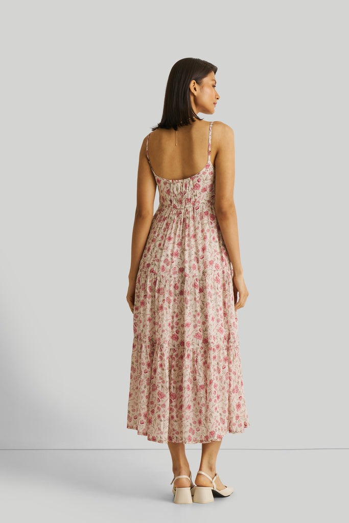 Strappy Tiered Floral Maxi Dress 04