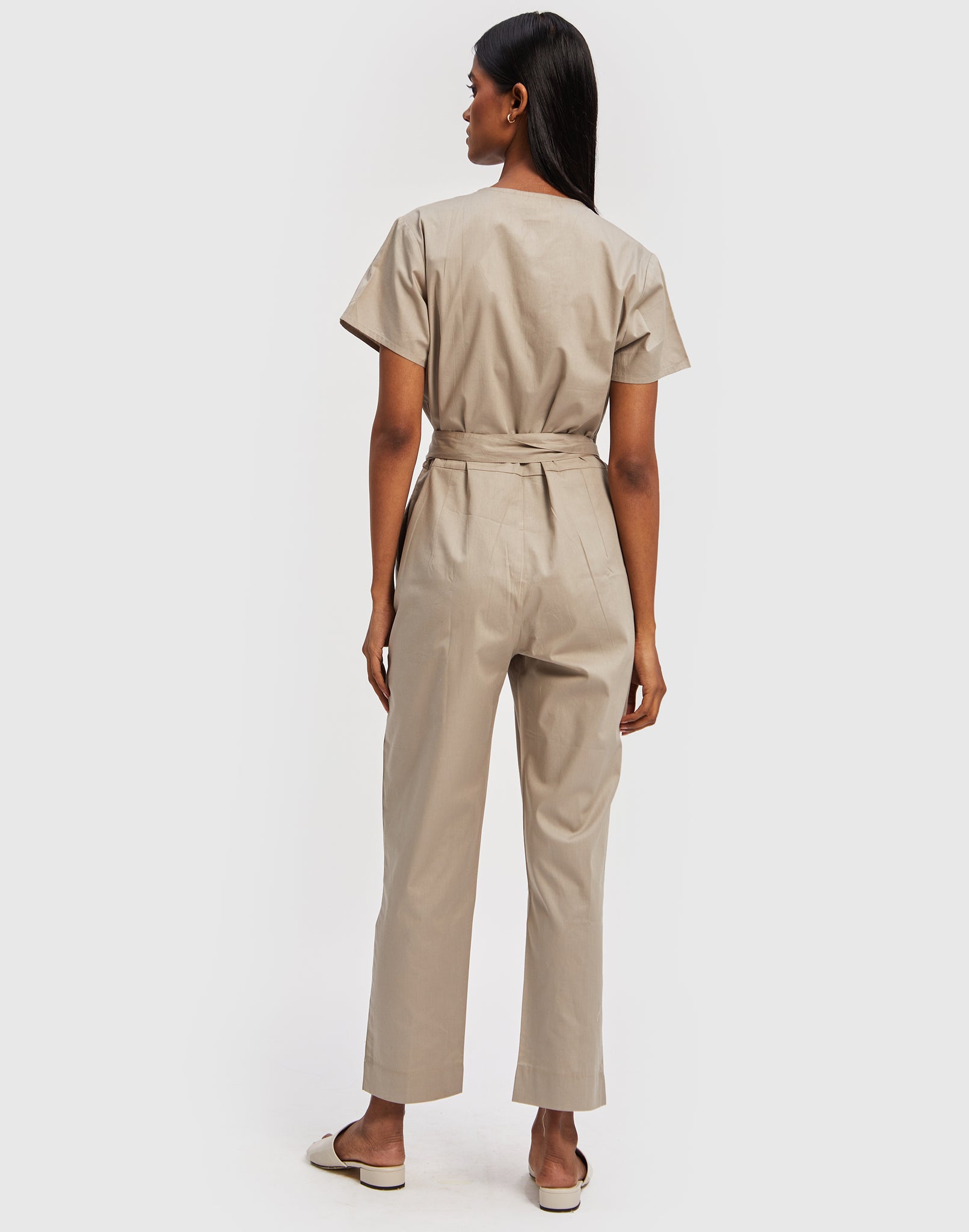 Cropped Wrap Jumpsuit
