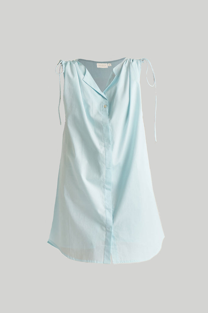 Shirt-dress-with-Shoulder-Tie-Details-in-Summer-Blue---7