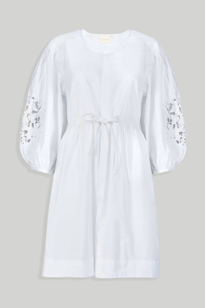 Shirt White Dress with Balloon Sleeves 09