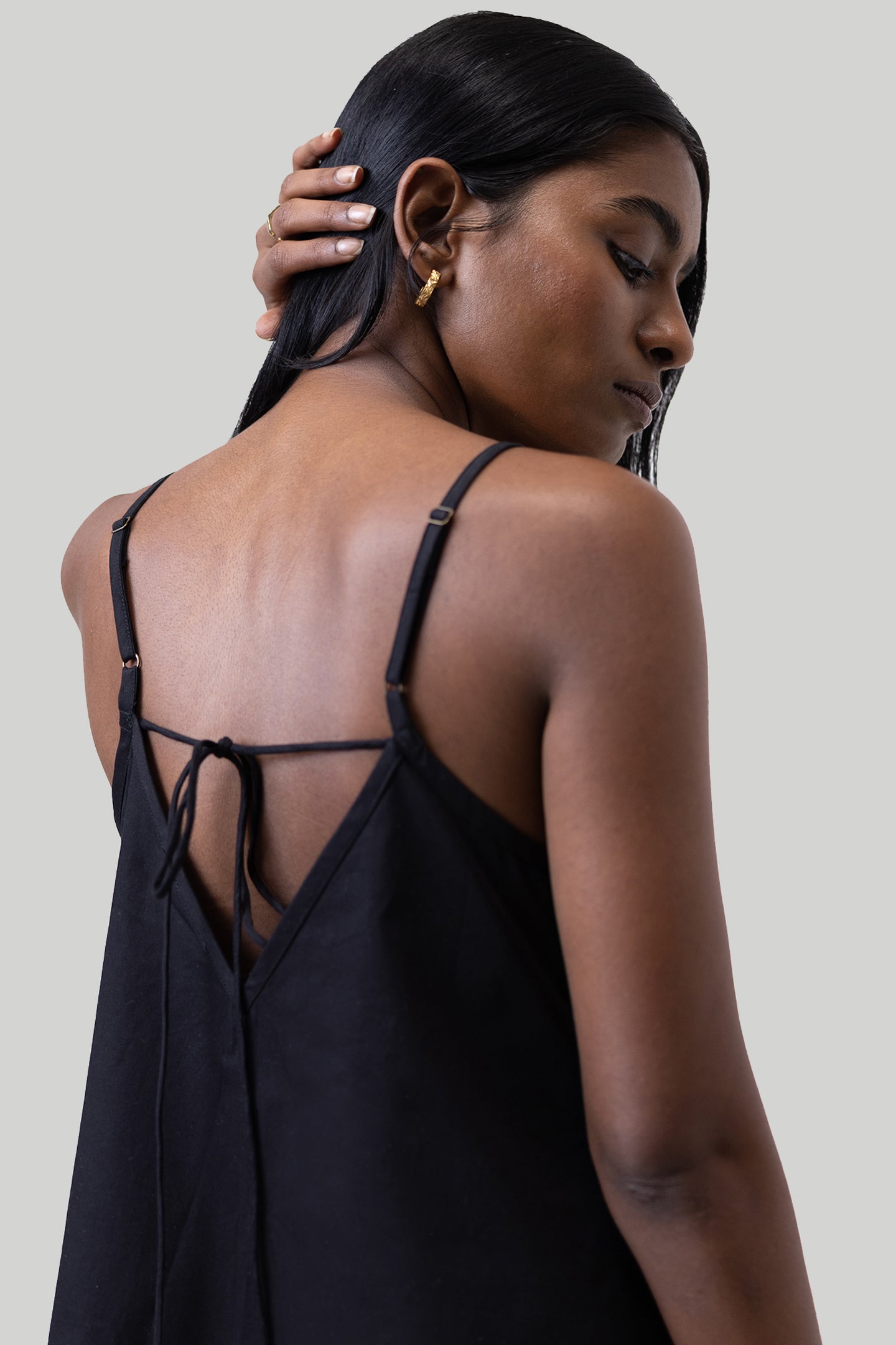 black tent dress Tiered Tent Dress | Sleeveless and Flowy Maxi Dress | Pillow Tencel | Black
