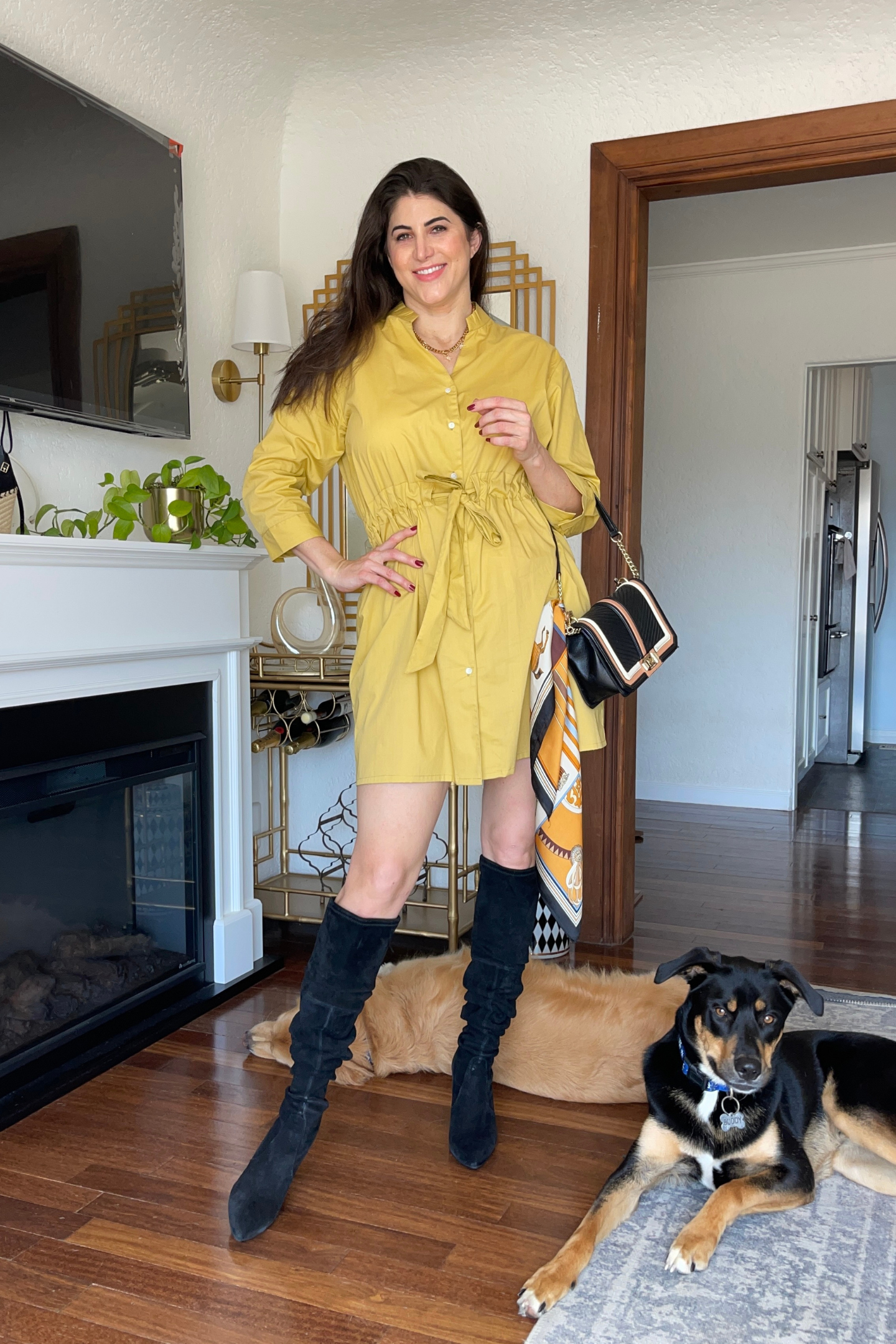 Short Tie Waist Dress in Tuscan Sun Moodshot Video