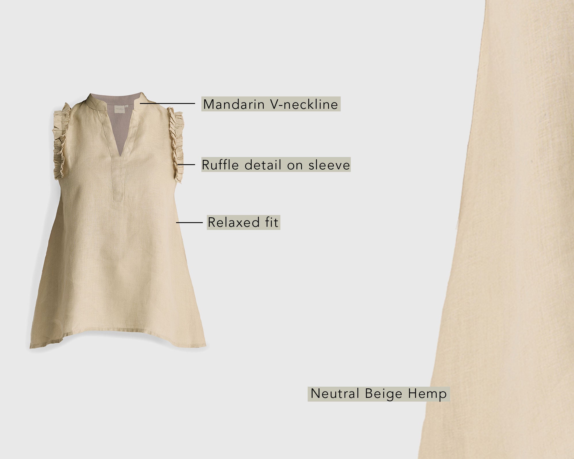Sleeveless-Hemp-Top-with-Ruffles-in-Neutral-Beige-fabricdetails.jpg