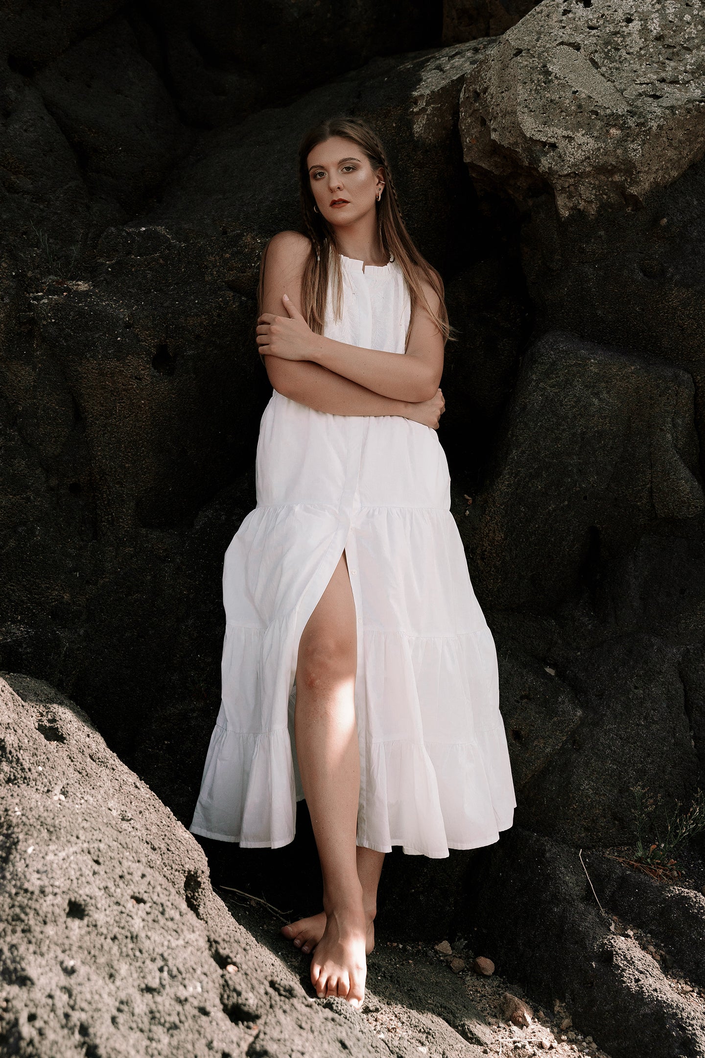 Tiered Maxi Embroidered White Maxi Dress White Cotton Tiered Maxi