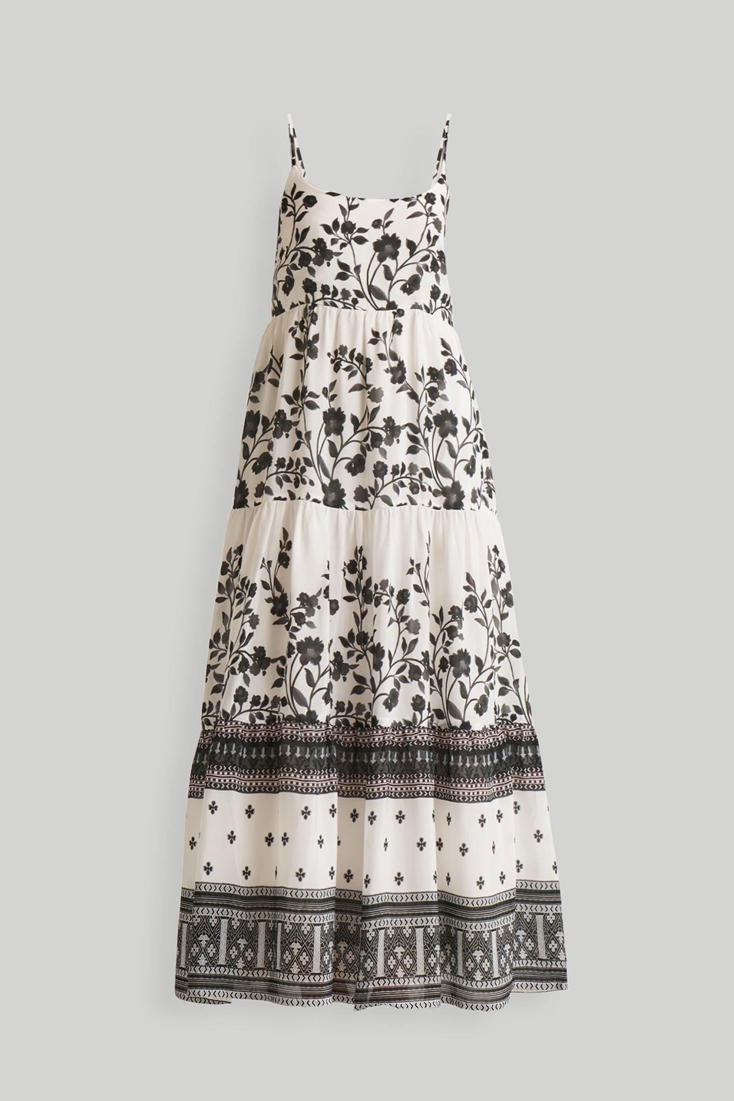 strappy tiered maxi dress Women's Strappy Floral Tiered Maxi Dress Reistor