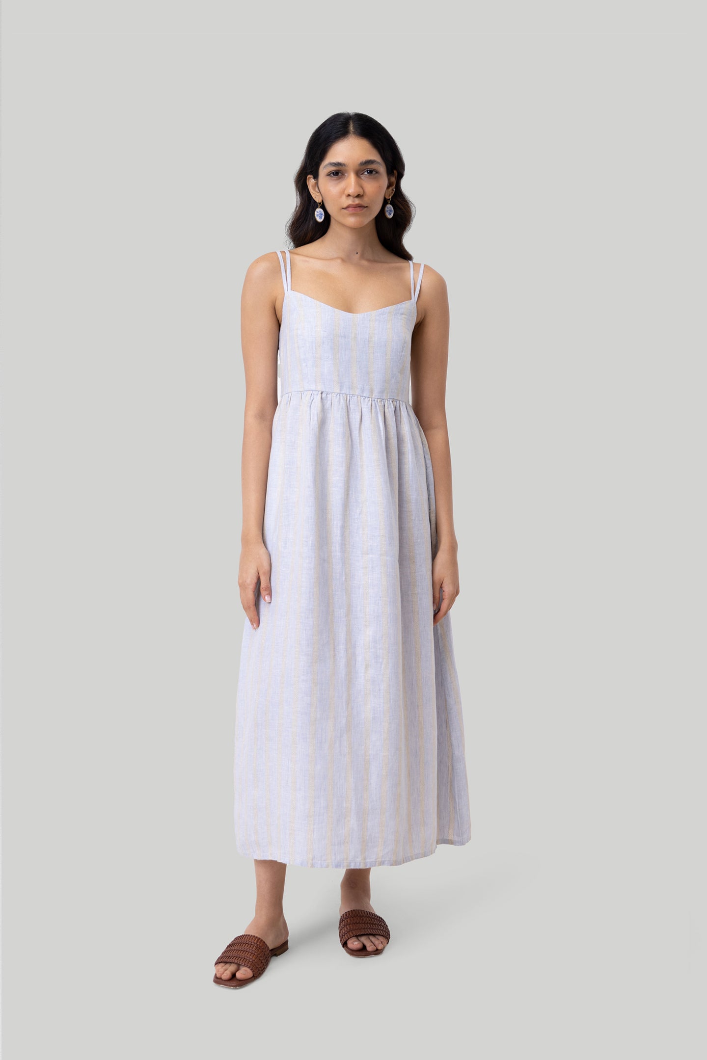 gathered midi dress OODI gathered midi dress