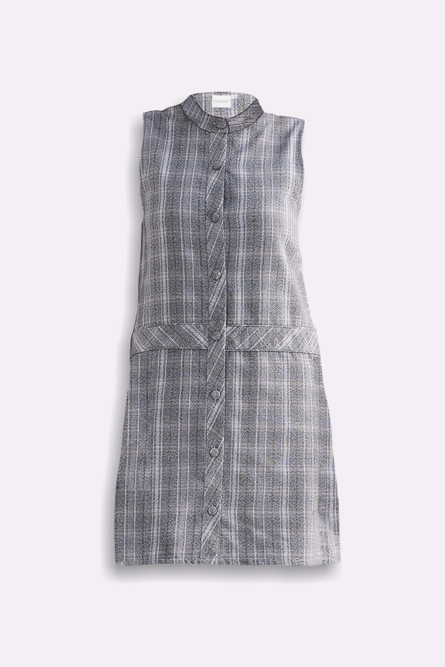 The Cotton Tweed Shift Dress in Grey