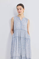 The Perfect Resort Floral Maxi in Periwinkle Blue