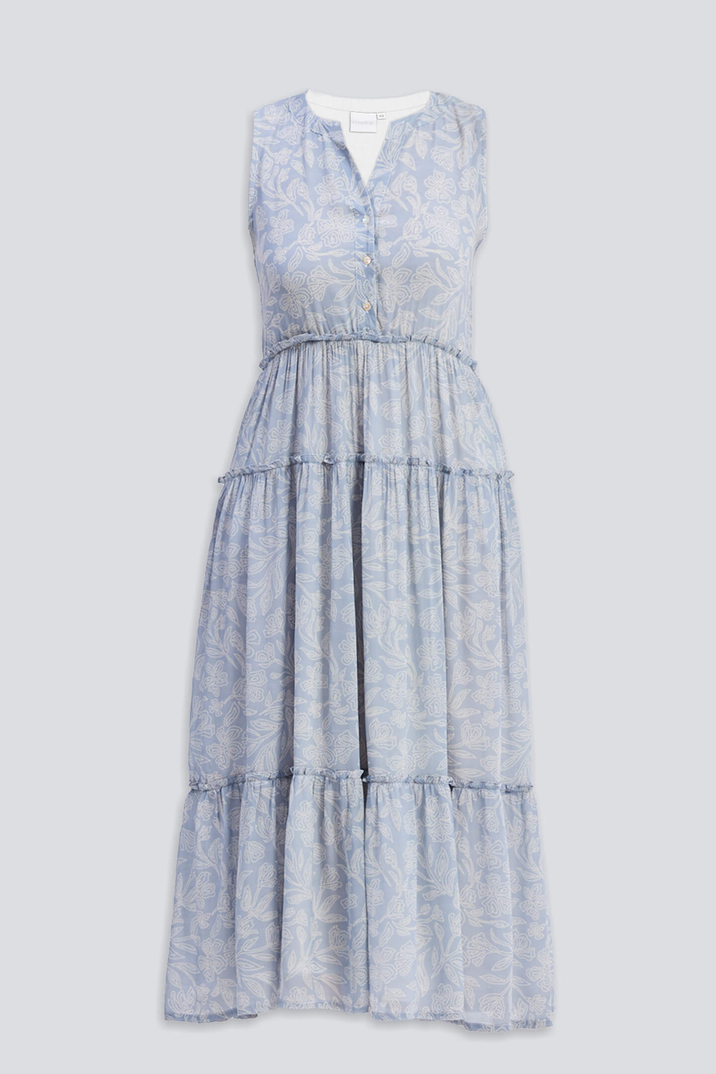 The Perfect Resort Floral Maxi in Periwinkle Blue Flat
