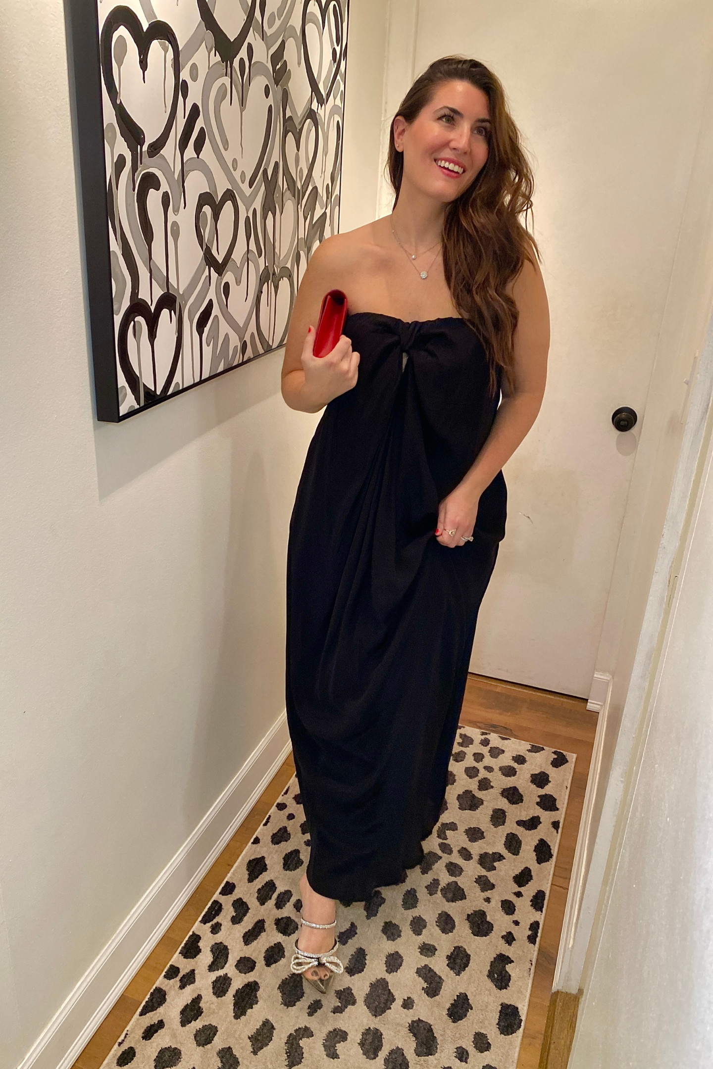 Twilight Twist Strappy Maxi Dress in Black