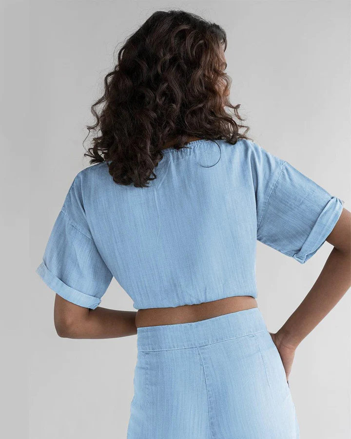 Twist and Sway Set in Blue Denim