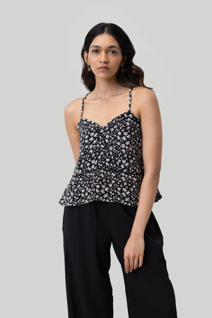 V-neck Medley Camisole with Lace 01