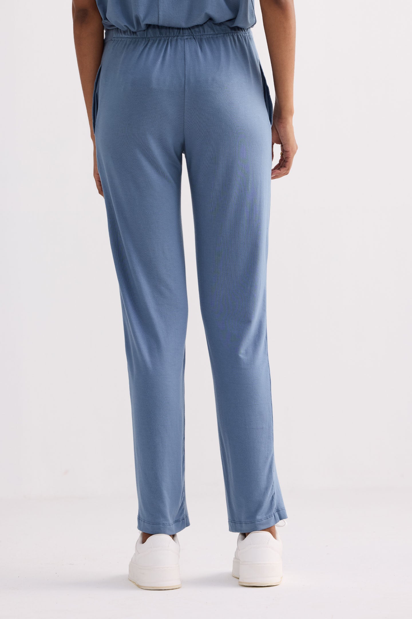 Wide Leg Pant in Blue Back