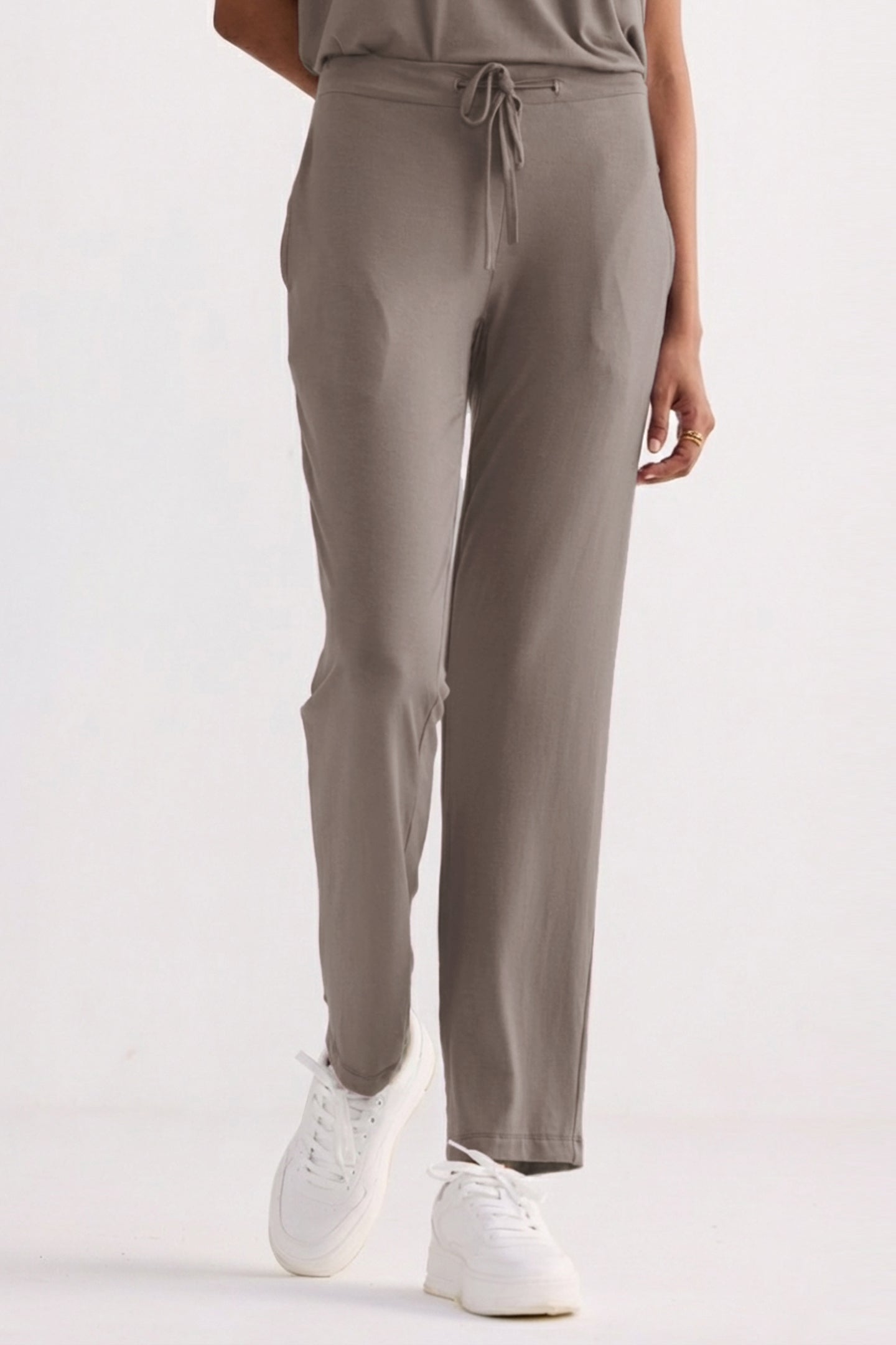 Earth grey wide leg pants relaxed leg fit