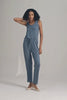 Relaxed Drawstring Jumpsuit in Blue-16