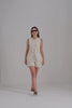 Cotton Tweed Vest Jacket Set in Cream Moodshot video