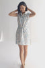 Drawstring Shirt Dress in Blue Florals
