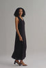 Crossed in Chic Sleeveless Maxi Dress in Black